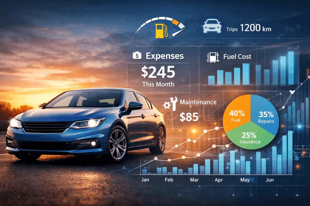 Car with maintenance dashboard